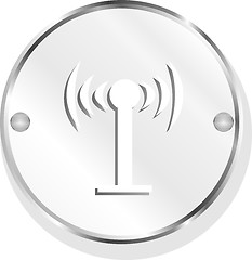 Image showing Wifi symbol icon (button) isolated on white background