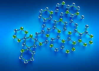 Image showing 3d science illustration of abstract molecule