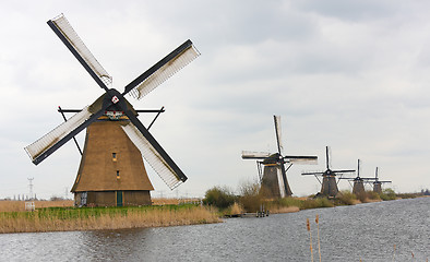 Image showing Dutch windmills