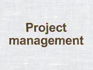 Image showing Finance concept: Project Management on fabric texture background