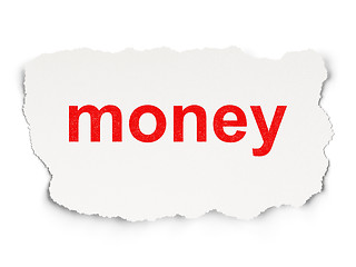 Image showing Business concept: Money on Paper background