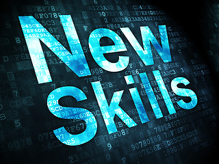 Image showing Education concept: New Skills on digital background