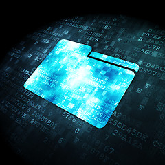 Image showing Finance concept: Folder on digital background