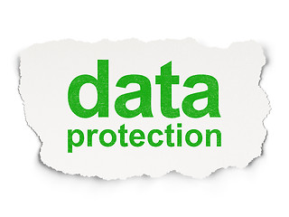 Image showing Privacy concept: Data Protection on Paper background