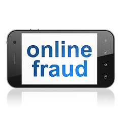 Image showing Privacy concept: Online Fraud on smartphone