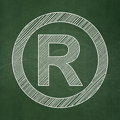 Image showing Law concept: Registered on chalkboard background