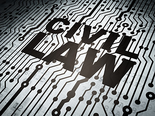 Image showing Law concept: circuit board with Civil Law