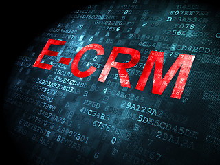 Image showing Business concept: E-CRM on digital background