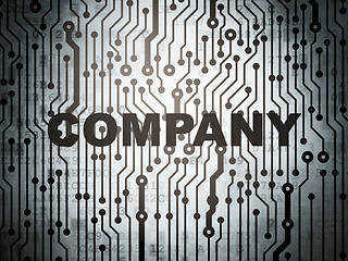 Image showing Business concept: circuit board with Company