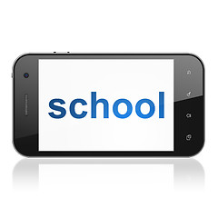 Image showing Education concept: School on smartphone