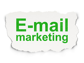 Image showing Advertising concept: E-mail Marketing on Paper background
