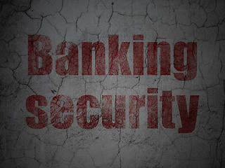 Image showing Security concept: Banking Security on grunge wall background