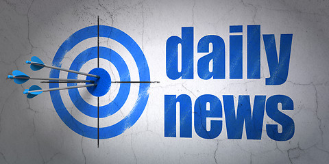 Image showing News concept: target and Daily News on wall background