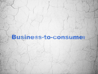 Image showing Business concept: Business-to-consumer on wall background