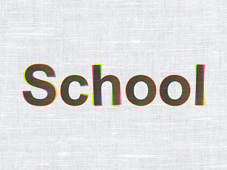 Image showing Education concept: School on fabric texture background