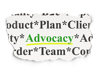 Image showing Law concept: Advocacy on Paper background