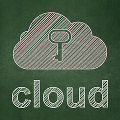 Image showing Cloud computing concept: Cloud With Key and Cloud