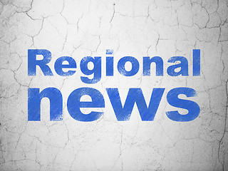 Image showing News concept: Regional News on wall background