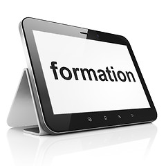 Image showing Education concept: Formation on tablet pc computer