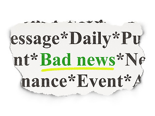 Image showing Bad News on Paper background