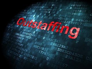 Image showing Business concept: Outstaffing on digital background