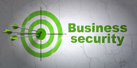 Image showing Protection concept: target and Business Security on wall