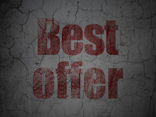 Image showing Business concept: Best Offer on grunge wall background