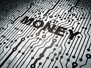 Image showing Finance concept: circuit board with Money