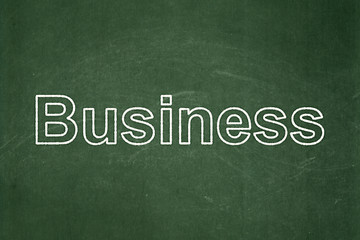 Image showing Finance concept: Business on chalkboard background