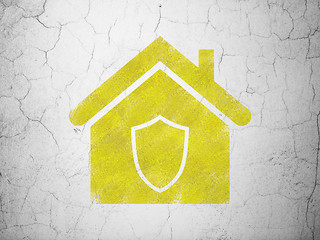 Image showing Security concept: Home on wall background