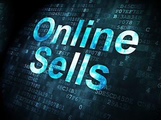 Image showing Finance concept: Online Sells on digital background