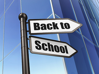 Image showing Education concept: sign Back to School on Building background