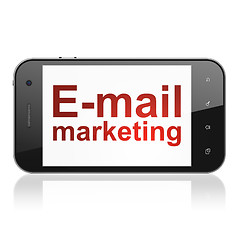 Image showing Marketing concept: E-mail Marketing on smartphone