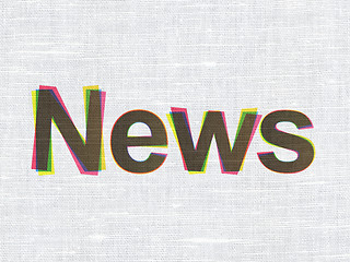 Image showing News concept: News on fabric texture background