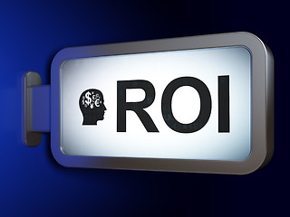 Image showing ROI and Head With Finance Symbol on billboard
