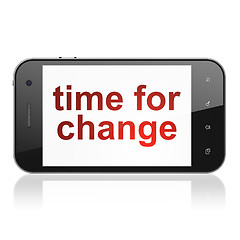 Image showing Timeline concept: Time for Change on smartphone