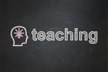 Image showing Education concept: Head With Lightbulb and Teaching