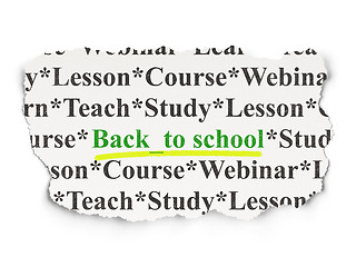 Image showing Education concept: Back to School on Paper background