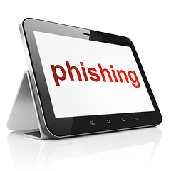 Image showing Safety concept: Phishing on tablet pc computer