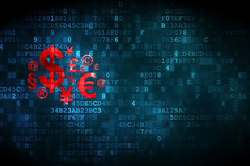 Image showing Business concept: Finance Symbol on digital background