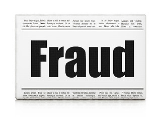 Image showing Protection concept: newspaper headline Fraud