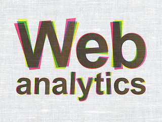 Image showing Web development concept: Web Analytics on texture background