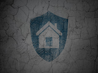 Image showing Security concept: Shield on grunge wall background