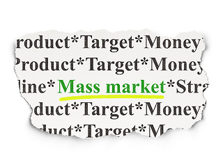 Image showing Marketing concept: Mass Market on Paper background