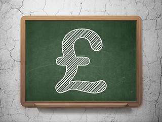 Image showing Currency concept: Pound on chalkboard background