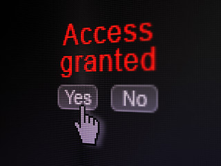 Image showing Privacy concept: Access Granted on digital computer screen