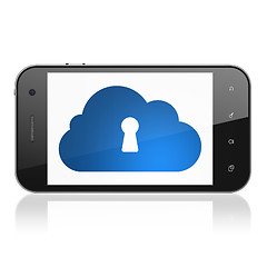 Image showing Cloud With Keyhole on smartphone