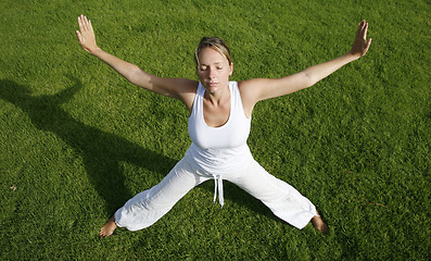 Image showing Outdoor Yoga