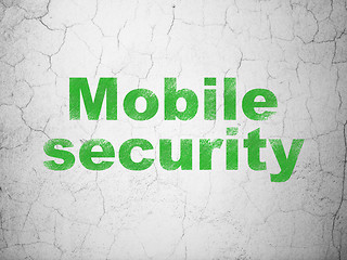 Image showing Privacy concept: Mobile Security on wall background