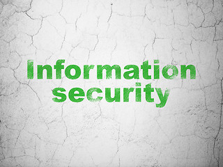 Image showing Information Security on wall background